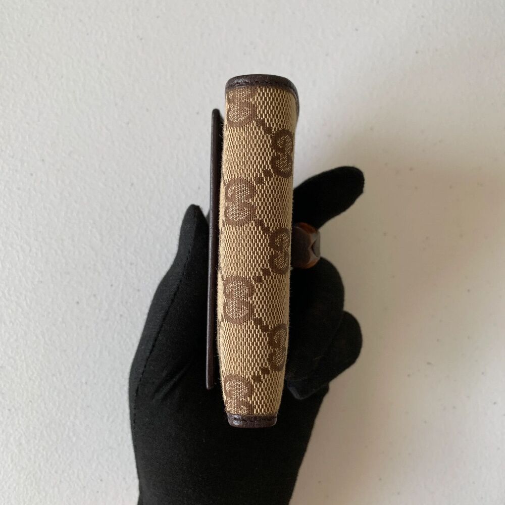 Gucci bamboo monogram compact Wallet Authentic with COA and box - Picture 8 of 8